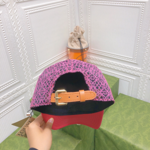 Replica Womens Hats Loewe Anagram Jacquard Cap Hat in Red Purple A190PP85 AA181011