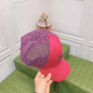 Replica Womens Hats Loewe Anagram Jacquard Cap Hat in Red Purple A190PP85 AA181011