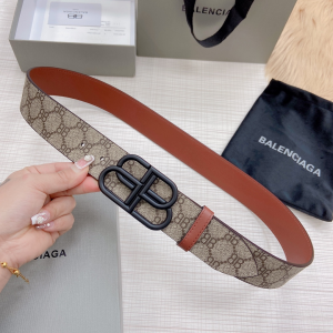 Balenciaga The Hacker Project BB Large Belt Beige and Brown Canvas 40MM Balenciaga The Hacker Project BB Large Belt Beige and Brown Canvas 40MM