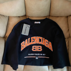 Replica Womens Clothing Balenciaga Black Cotton T Shirt SML A228PP280 AA181144