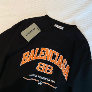 Replica Womens Clothing Balenciaga Black Cotton T Shirt SML A228PP280 AA181144
