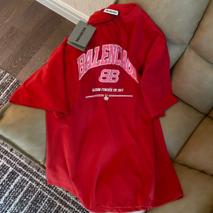 Balenciaga Red Cotton T Shirt 