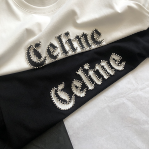 Replica Womens Clothing Celine Black Cotton T Shirt SML A228PP280 AA181141