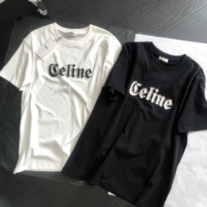 Replica Womens Clothing Celine Black Cotton T Shirt SML A228PP280 AA181141