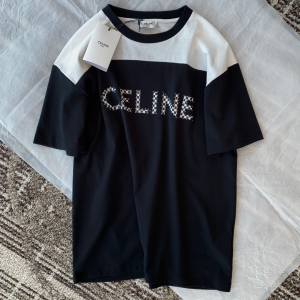Celine Black Cotton T Shirt 