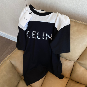 Replica Womens Clothing Celine Black Cotton T Shirt SML A228PP280 AA181146