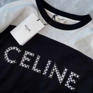 Replica Womens Clothing Celine Black Cotton T Shirt SML A228PP280 AA181146