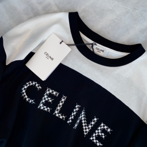 Replica Womens Clothing Celine Black Cotton T Shirt SML A228PP280 AA181146