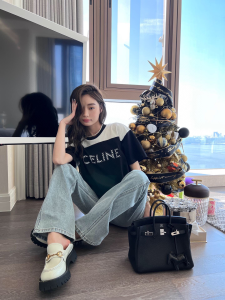 Replica Womens Clothing Celine Black Cotton T Shirt SML A228PP280 AA181146