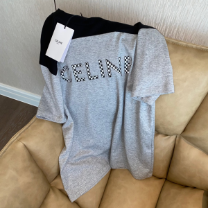 Replica Womens Clothing Celine Gray Cotton T Shirt SML A228PP280 AA181147