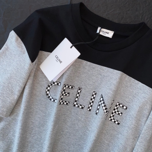 Replica Womens Clothing Celine Gray Cotton T Shirt SML A228PP280 AA181147