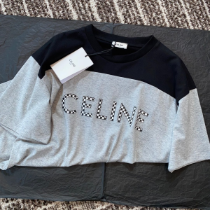 Replica Womens Clothing Celine Gray Cotton T Shirt SML A228PP280 AA181147