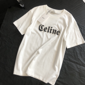 Celine White Cotton T Shirt 