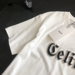 Replica Womens Clothing Celine White Cotton T Shirt SML A228PP280 AA181142