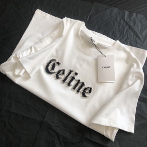 Replica Womens Clothing Celine White Cotton T Shirt SML A228PP280 AA181142