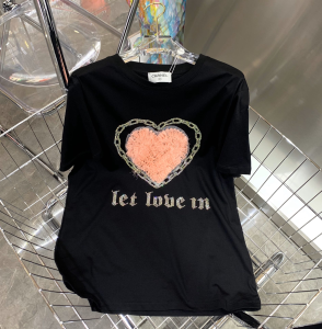 Chanel Heart Black Cotton T Shirt 