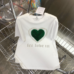 Chanel Heart White Cotton T Shirt 