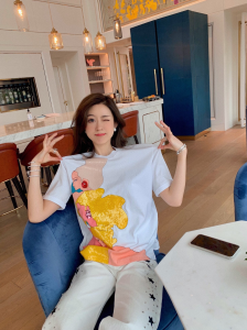 Replica Womens Clothing Fendi White Cotton T Shirt with Inlay SML A228PP380 AA181133