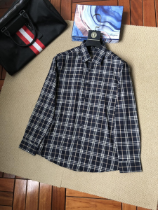 Burberry Vintage Check Stretch Cotton Shirt Black Burberry Vintage Check Stretch Cotton Shirt Black