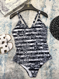 Replica Womens Clothing Dior Black Silk Swimsuit Bikini SML A123PP180 AA181508