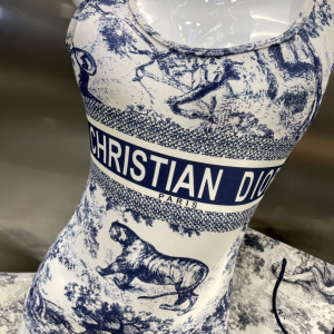 Replica Womens Clothing Dior Blue Silk Swimsuit Bikini SML A123PP180 AA181507