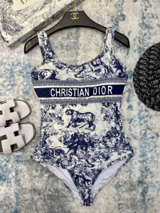 Replica Womens Clothing Dior Blue Silk Swimsuit Bikini SML A123PP180 AA181507
