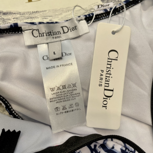 Replica Womens Clothing Dior Oblique Blue Silk Swimsuit Bikini SML A123PP180 AA181506
