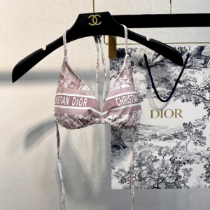 Replica Womens Clothing Dior Silk Swimsuit Bikini in Brown SML A123PP180 AA181498