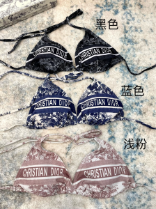 Replica Womens Clothing Dior Silk Swimsuit Bikini in Brown SML A123PP180 AA181498