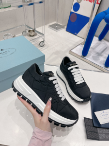 Prada Quilted Nylon Sneakers Black 