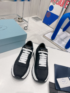 Replica Womens Shoes Prada Quilted Nylon Sneakers in Black 35 To 40 A151PP480 AA181594