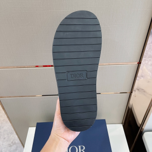 Replica Mens Shoes Dior Aqua Slide Sandal in Black Leather 38 To 45 A151PP480 AA181934