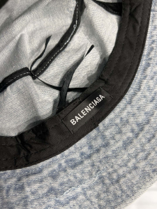 Replica Womens Hat Balenciaga Denim Gray Canvas Bucket Cap Hat A190PP100 AA181983
