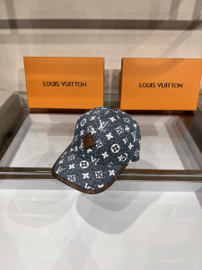 Replica Womens Hat Louis Vuitton Monogram Baseball Cap Hat in Blue A190PP100 AA181978