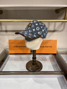 Replica Womens Hat Louis Vuitton Monogram Baseball Cap Hat in Blue A190PP100 AA181978