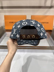 Replica Womens Hat Louis Vuitton Monogram Baseball Cap Hat in Blue A190PP100 AA181978