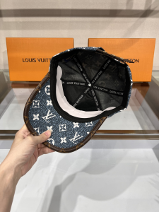 Replica Womens Hat Louis Vuitton Monogram Baseball Cap Hat in Blue A190PP100 AA181978