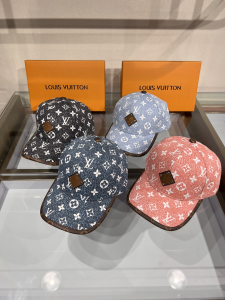 Replica Womens Hat Louis Vuitton Monogram Baseball Cap Hat in Blue A190PP100 AA181978
