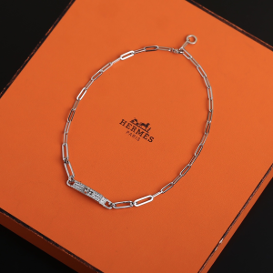 Hermes Kelly Chaine Choker Silver Necklace 