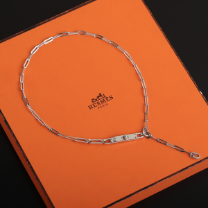 Hermes Kelly Chaine Choker Silver Necklace 