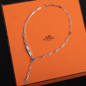Hermes Kelly Chaine Choker Silver Necklace 
