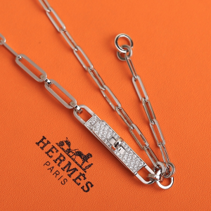 Replica Womens Jewelry Hermes Kelly Chaine Choker Silver Necklace A205PP480 AA182049