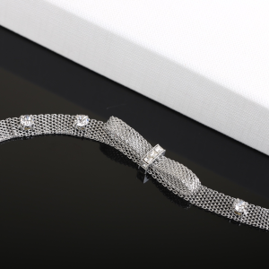 Replica Womens Jewelry Miu Miu Bow Crystals Necklace A205PP280 AA182035