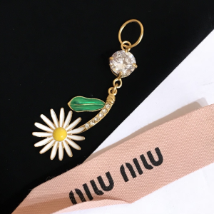 Replica Womens Jewelry Miu Miu Crystals Flower Pendant Necklace A205PP280 AA182037