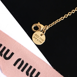 Replica Womens Jewelry Miu Miu Crystals Flower Pendant Necklace A205PP280 AA182037