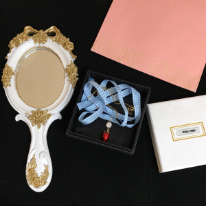 Replica Womens Jewelry Miu Miu Crystals Strawberry Pendant Necklace A205PP280 AA182038