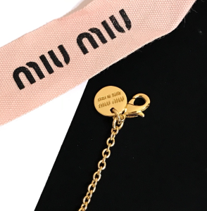 Replica Womens Jewelry Miu Miu Crystals Strawberry Pendant Necklace A205PP280 AA182038