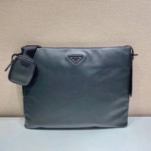 Prada Black Leather Messenger Bag