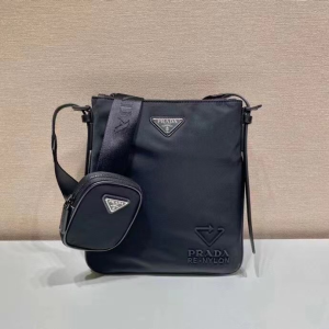Prada Black Re Nylon Messenger Bag
