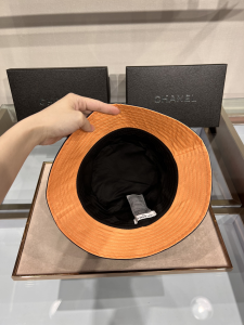 Replica Womens Hats Chanel CC Logo Blue Cotton Bucket Cap Hat A190PP100 AA182209